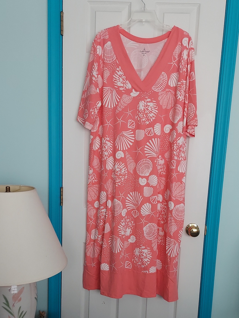 Cuddl Duds Knit Short Sleeve Lounge Dress